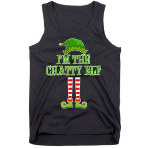 I'm The Chatty Elf Matching Family Christmas Tank Top