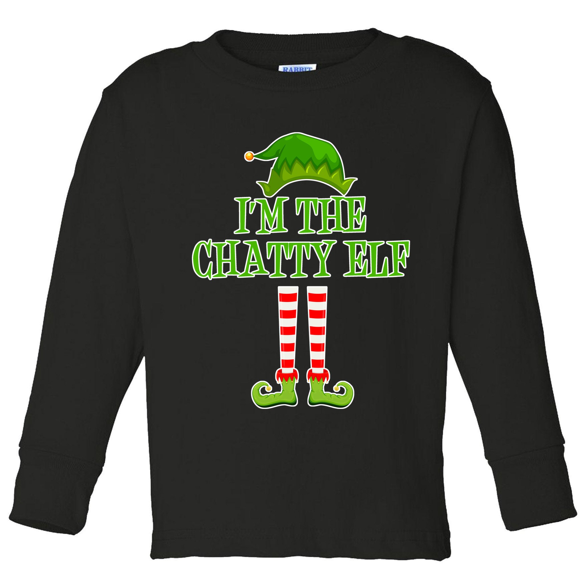 I'm The Chatty Elf Matching Family Christmas Toddler Long Sleeve Shirt