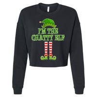 I'm The Chatty Elf Matching Family Christmas Cropped Pullover Crew