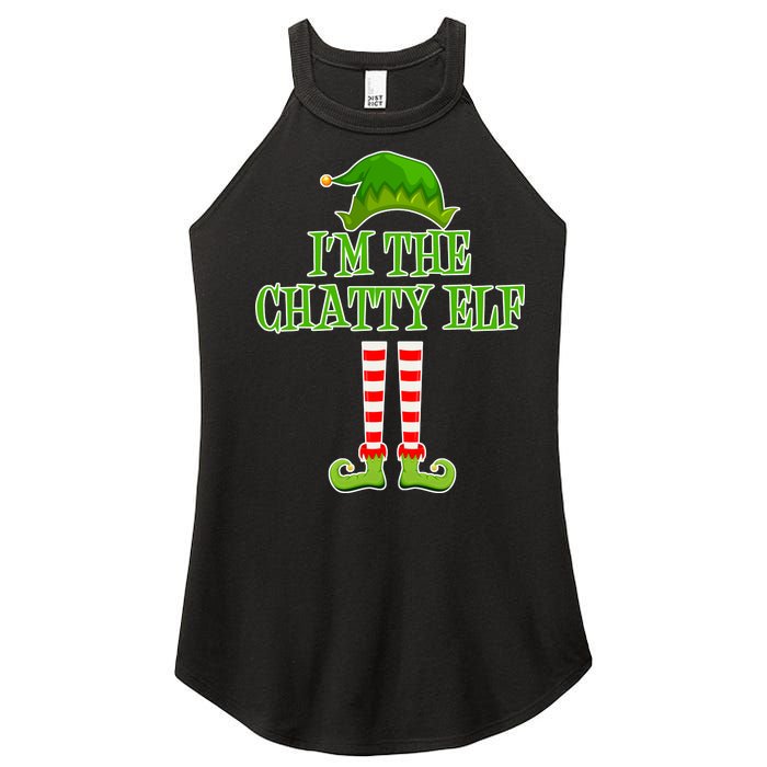 I'm The Chatty Elf Matching Family Christmas Women's Perfect Tri Rocker Tank