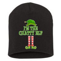 I'm The Chatty Elf Matching Family Christmas Short Acrylic Beanie