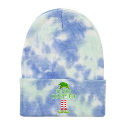 I'm The Chatty Elf Matching Family Christmas Tie Dye 12in Knit Beanie