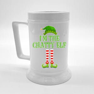 I'm The Chatty Elf Matching Family Christmas Beer Stein