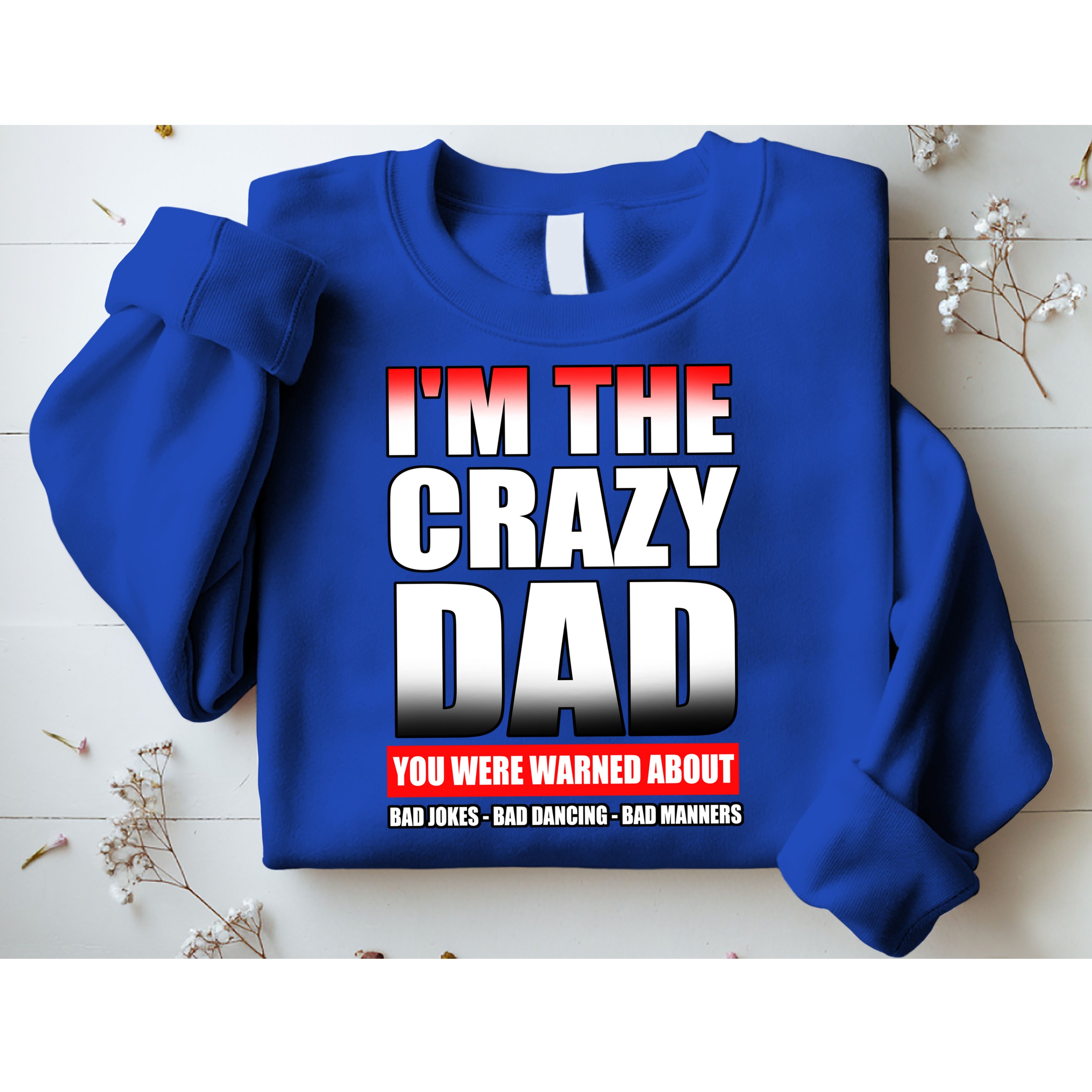 I'm The Crazy Dad You Were Warned About Bad Jokes Sweatshirt