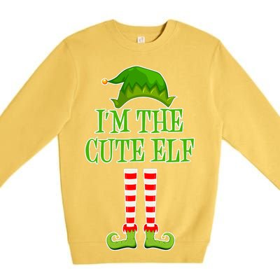 I'm The Cute Elf Matching Family Christmas Premium Crewneck Sweatshirt