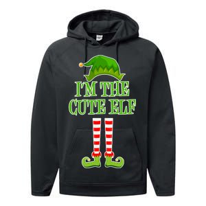 I'm The Cute Elf Matching Family Christmas Performance Fleece Hoodie