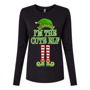 I'm The Cute Elf Matching Family Christmas Womens Cotton Relaxed Long Sleeve T-Shirt