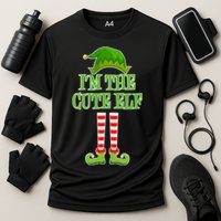 I'm The Cute Elf Matching Family Christmas Cooling Performance Crew T-Shirt