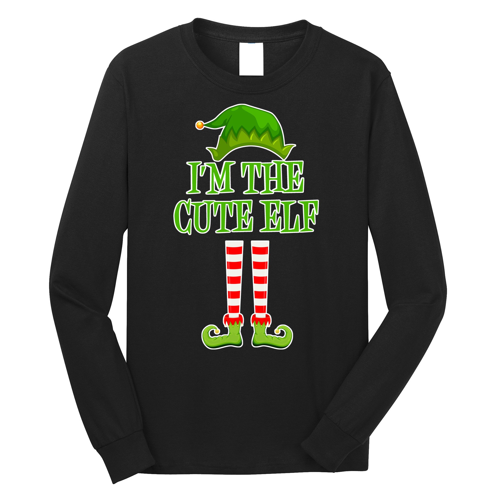 I'm The Cute Elf Matching Family Christmas Long Sleeve Shirt