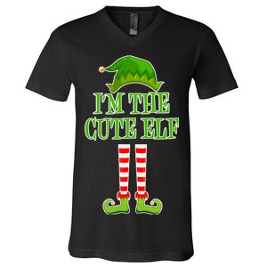 I'm The Cute Elf Matching Family Christmas V-Neck T-Shirt