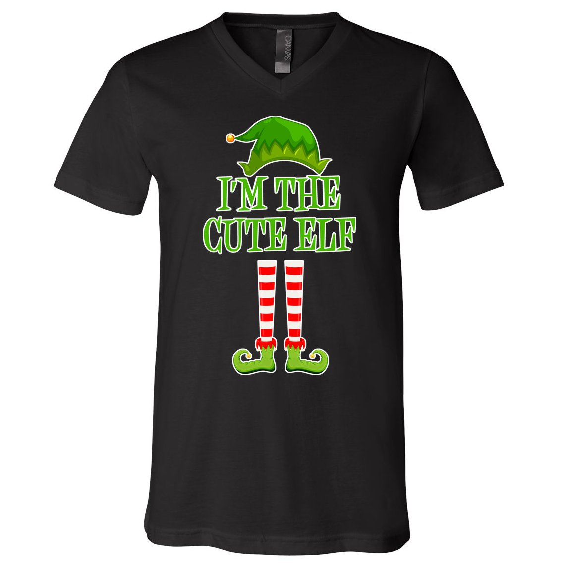 I'm The Cute Elf Matching Family Christmas V-Neck T-Shirt