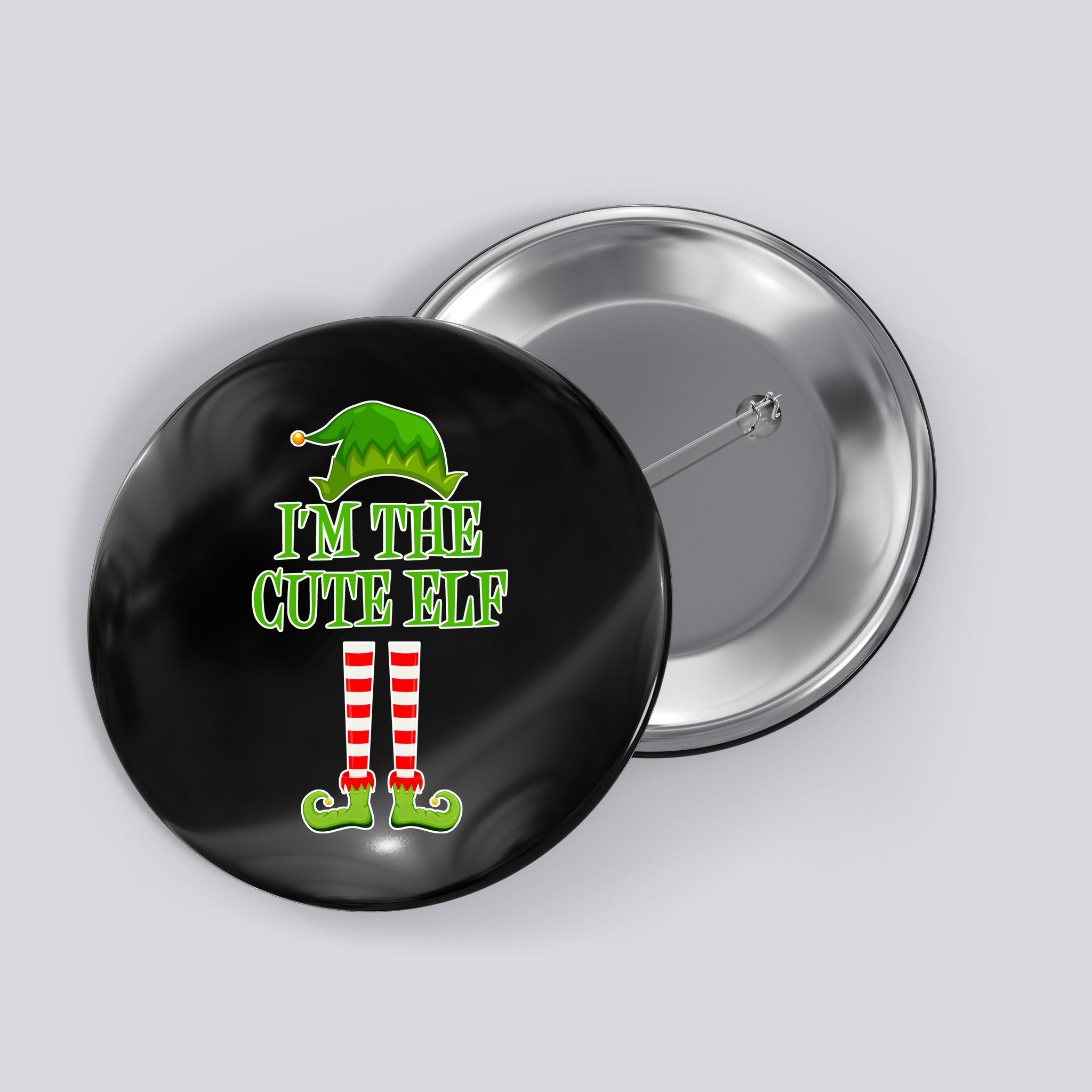 I'm The Cute Elf Matching Family Christmas Button