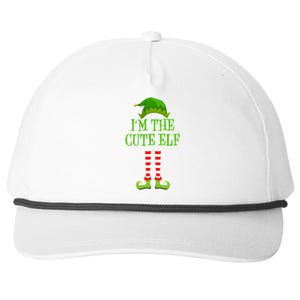 I'm The Cute Elf Matching Family Christmas Snapback Five-Panel Rope Hat