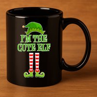 I'm The Cute Elf Matching Family Christmas 11oz C Handle Ceramic Mug