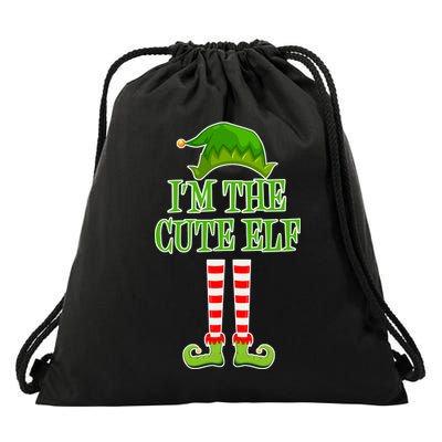 I'm The Cute Elf Matching Family Christmas Drawstring Bag