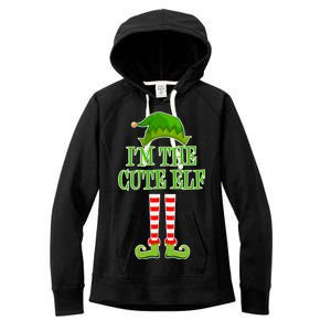 I'm The Cute Elf Matching Family Christmas Women's Fleece Hoodie