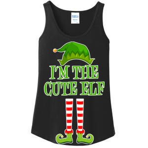 I'm The Cute Elf Matching Family Christmas Ladies Essential Tank