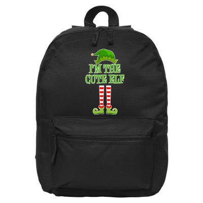 I'm The Cute Elf Matching Family Christmas 16 in Basic Backpack