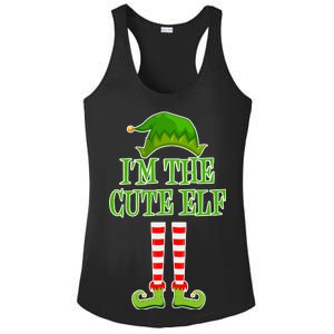 I'm The Cute Elf Matching Family Christmas Ladies PosiCharge Competitor Racerback Tank