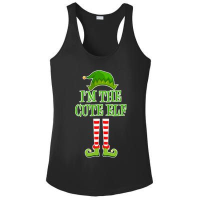 I'm The Cute Elf Matching Family Christmas Ladies PosiCharge Competitor Racerback Tank