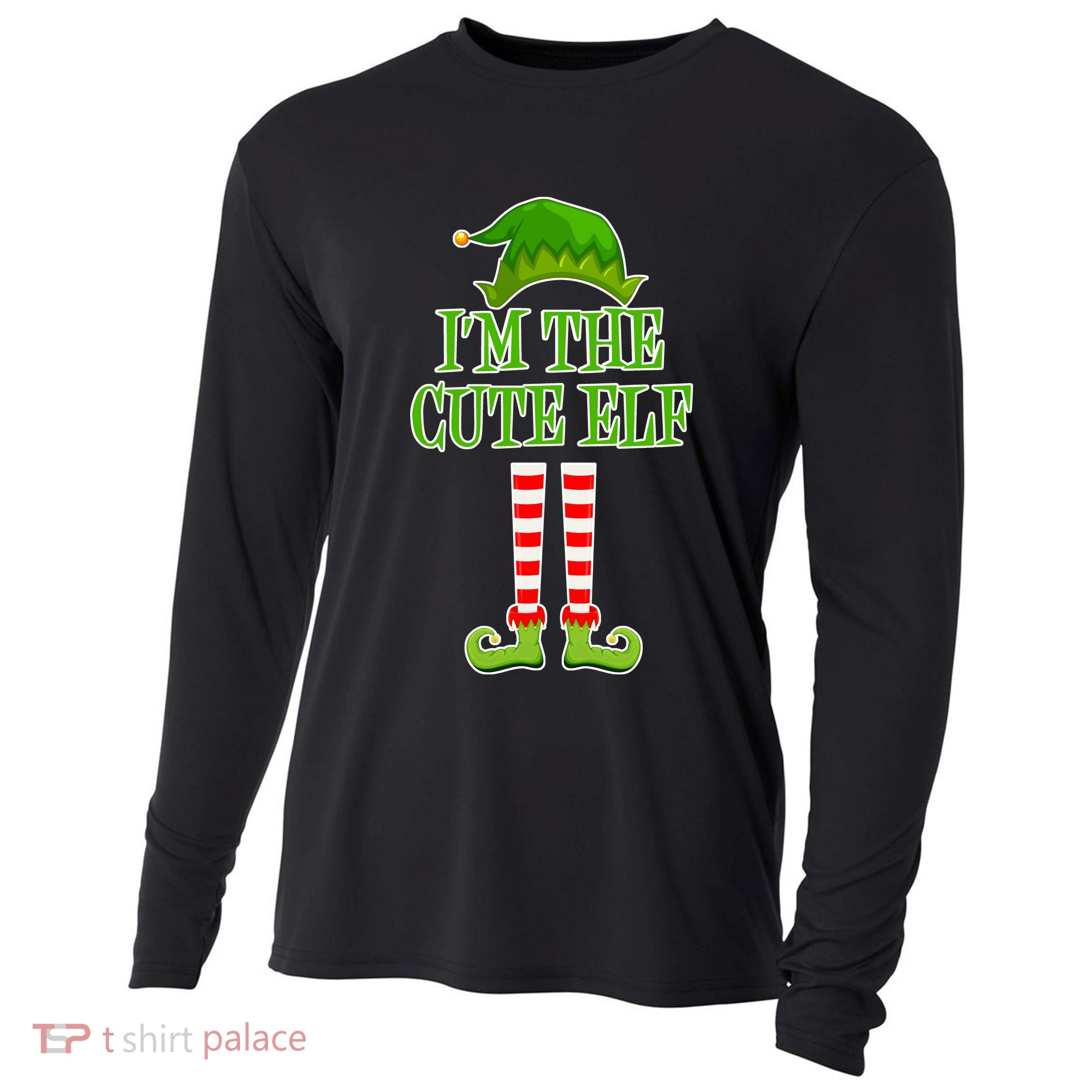 I'm The Cute Elf Matching Family Christmas Cooling Performance Long Sleeve Crew