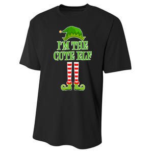 I'm The Cute Elf Matching Family Christmas Performance Sprint T-Shirt