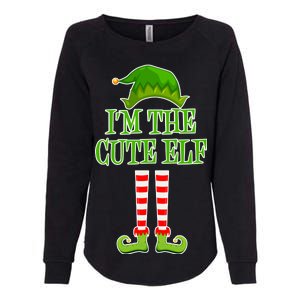 I'm The Cute Elf Matching Family Christmas Womens California Wash Sweatshirt