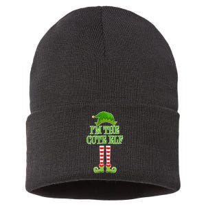 I'm The Cute Elf Matching Family Christmas Sustainable Knit Beanie