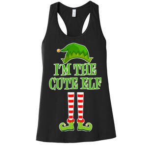 I'm The Cute Elf Matching Family Christmas Women's Racerback Tank