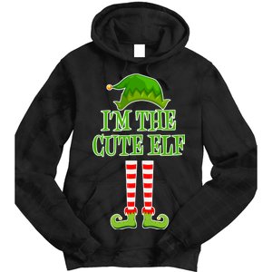 I'm The Cute Elf Matching Family Christmas Tie Dye Hoodie