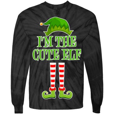 I'm The Cute Elf Matching Family Christmas Tie-Dye Long Sleeve Shirt