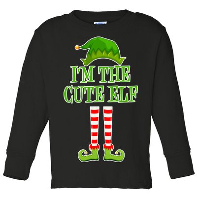 I'm The Cute Elf Matching Family Christmas Toddler Long Sleeve Shirt