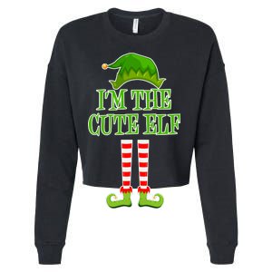 I'm The Cute Elf Matching Family Christmas Cropped Pullover Crew