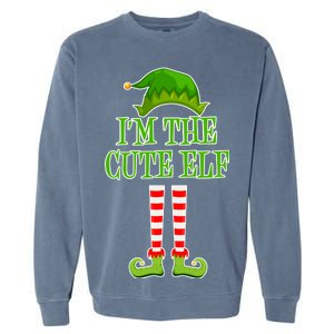 I'm The Cute Elf Matching Family Christmas Garment-Dyed Sweatshirt