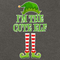 I'm The Cute Elf Matching Family Christmas Cotton Canvas Backpack