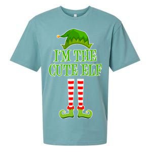 I'm The Cute Elf Matching Family Christmas Sueded Cloud Jersey T-Shirt