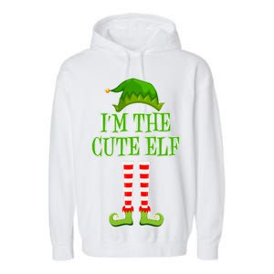 I'm The Cute Elf Matching Family Christmas Garment-Dyed Fleece Hoodie