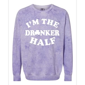 I'm The Drunker Half Irish Shamrock St. Patrick's Day Colorblast Crewneck Sweatshirt