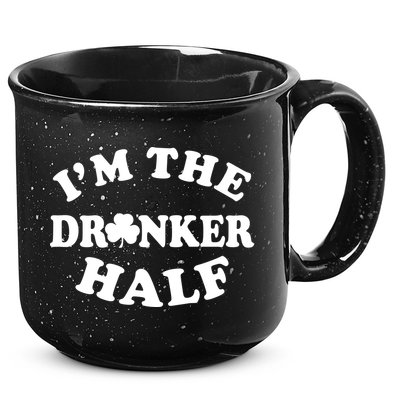 I'm The Drunker Half Irish Shamrock St. Patrick's Day 15oz Campfire Ceramic Mug