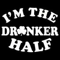 I'm The Drunker Half Irish Shamrock St. Patrick's Day Drawstring Bag