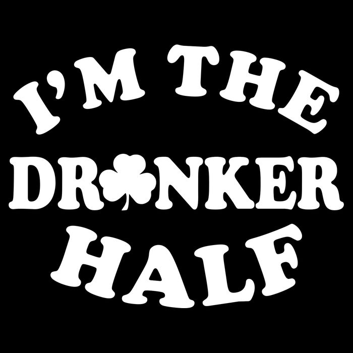 I'm The Drunker Half Irish Shamrock St. Patrick's Day Drawstring Bag