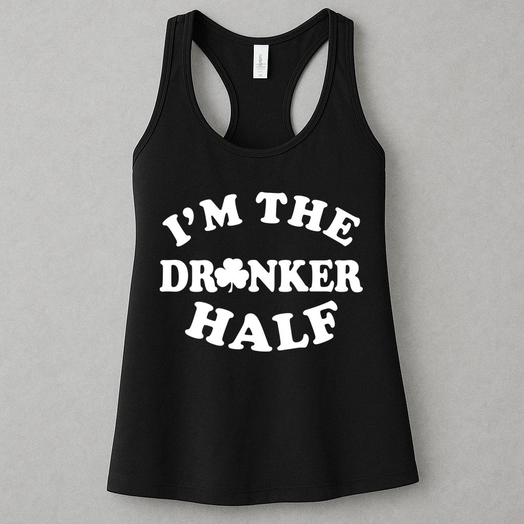 I'm The Drunker Half Irish Shamrock St. Patrick's Day Womens Tank Top
