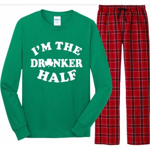 I'm The Drunker Half Irish Shamrock St. Patrick's Day Long Sleeve Pajama Set