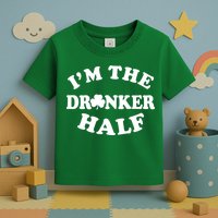 I'm The Drunker Half Irish Shamrock St. Patrick's Day Toddler T-Shirt