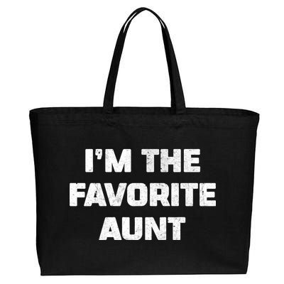 I'm the Favorite Aunt Cotton Canvas Jumbo Tote