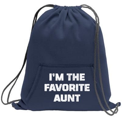 I'm the Favorite Aunt Sweatshirt Cinch Pack Bag