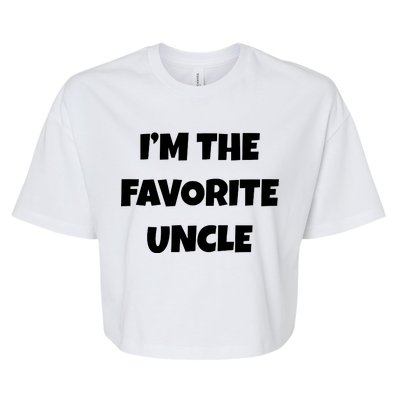 I'm The Favorite Uncle Bella+Canvas Jersey Crop Tee