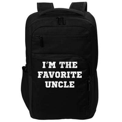 I'm The Favorite Uncle Funny Distressed Impact Tech Backpack