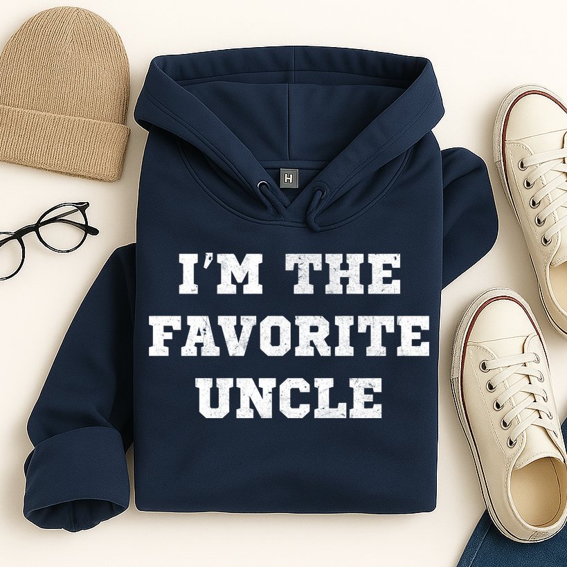 I'm The Favorite Uncle Funny Distressed Hoodie