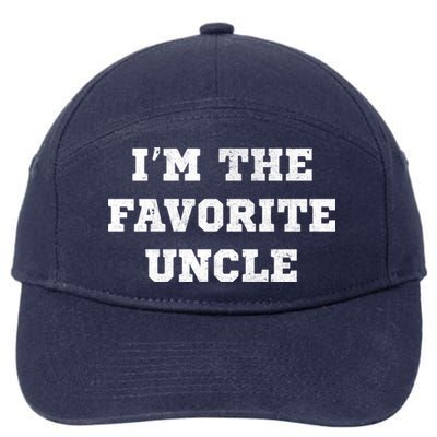 I'm The Favorite Uncle Funny Distressed 7-Panel Snapback Hat